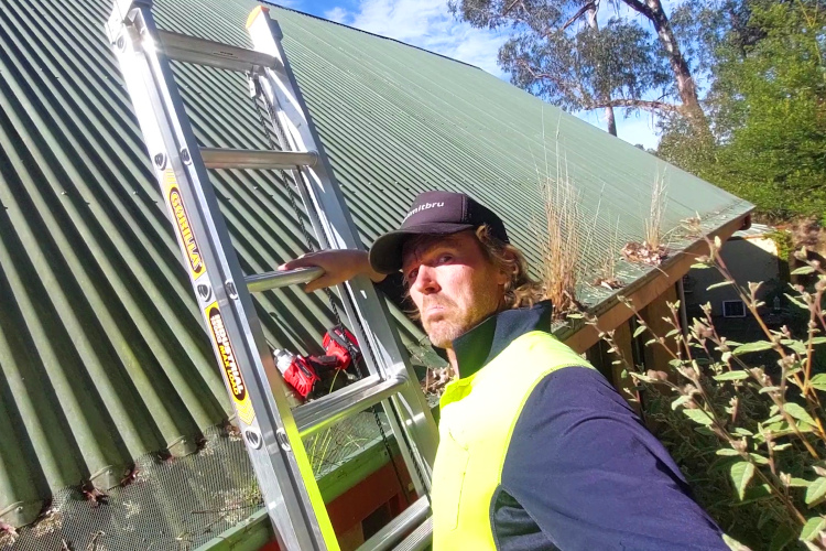 
Failed Gutter Guard Examined by merimbula Local Gutter Cleaner