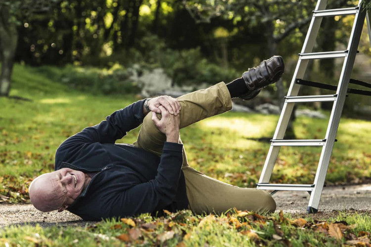 
A ladder mishap occurs as someone attempts to clean gutters in merimbula, resulting in a fall.